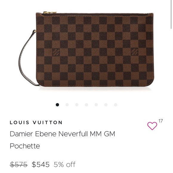 Louis Vuitton Neverfull Damier pouchlette, wristlet - Picture 9 of 9